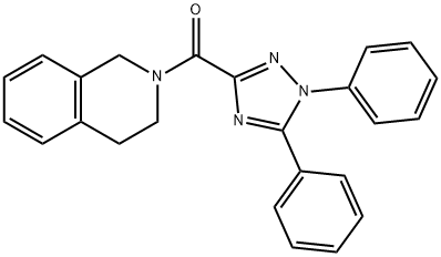 3,4-dihydro-1H-isoquinolin-2-yl-(1,5-diphenyl-1,2,4-triazol-3-yl)methanone Structure