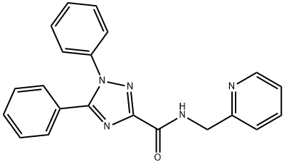 1,5-diphenyl-N-(pyridin-2-ylmethyl)-1,2,4-triazole-3-carboxamide,884972-65-0,结构式