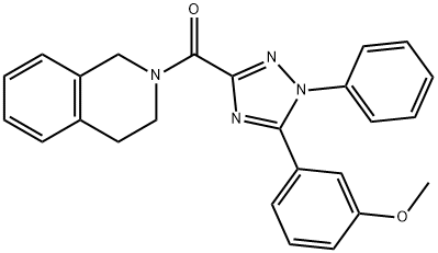 3,4-dihydro-1H-isoquinolin-2-yl-[5-(3-methoxyphenyl)-1-phenyl-1,2,4-triazol-3-yl]methanone Structure