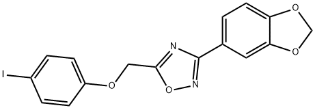 3-(1,3-benzodioxol-5-yl)-5-[(4-iodophenoxy)methyl]-1,2,4-oxadiazole Structure