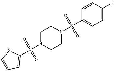 1-(4-fluorophenyl)sulfonyl-4-thiophen-2-ylsulfonylpiperazine Structure