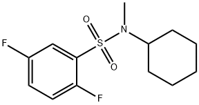 N-cyclohexyl-2,5-difluoro-N-methylbenzenesulfonamide Structure