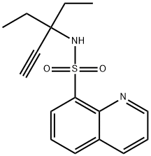 N-(3-ethylpent-1-yn-3-yl)quinoline-8-sulfonamide,885374-28-7,结构式