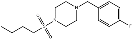 1-butylsulfonyl-4-[(4-fluorophenyl)methyl]piperazine Structure