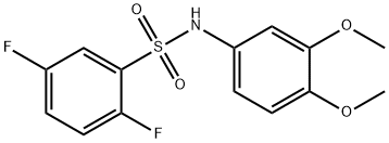 N-(3,4-dimethoxyphenyl)-2,5-difluorobenzenesulfonamide 结构式