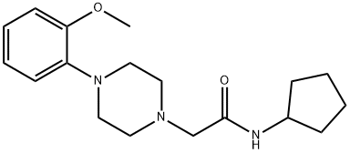 N-cyclopentyl-2-[4-(2-methoxyphenyl)piperazin-1-yl]acetamide 结构式