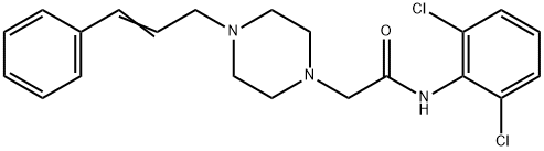 N-(2,6-dichlorophenyl)-2-[4-[(E)-3-phenylprop-2-enyl]piperazin-1-yl]acetamide Struktur