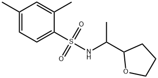 2,4-dimethyl-N-[1-(oxolan-2-yl)ethyl]benzenesulfonamide Structure