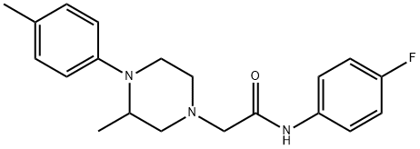N-(4-fluorophenyl)-2-[3-methyl-4-(4-methylphenyl)piperazin-1-yl]acetamide Structure