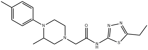 N-(5-ethyl-1,3,4-thiadiazol-2-yl)-2-[3-methyl-4-(4-methylphenyl)piperazin-1-yl]acetamide Structure