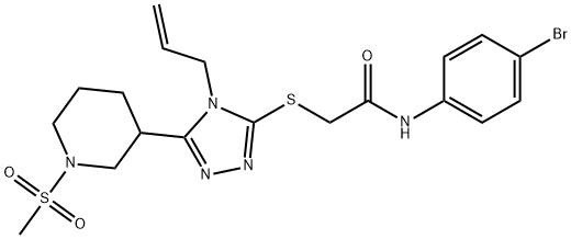 886628-93-9 N-(4-bromophenyl)-2-[[5-(1-methylsulfonylpiperidin-3-yl)-4-prop-2-enyl-1,2,4-triazol-3-yl]sulfanyl]acetamide