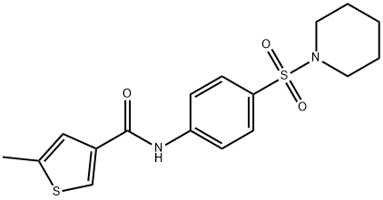 5-methyl-N-(4-piperidin-1-ylsulfonylphenyl)thiophene-3-carboxamide Structure