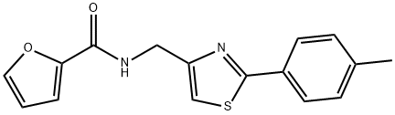 N-[[2-(4-methylphenyl)-1,3-thiazol-4-yl]methyl]furan-2-carboxamide Structure