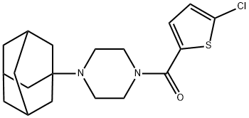 [4-(1-adamantyl)piperazin-1-yl]-(5-chlorothiophen-2-yl)methanone 结构式