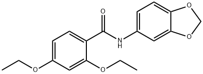 N-(1,3-benzodioxol-5-yl)-2,4-diethoxybenzamide 化学構造式