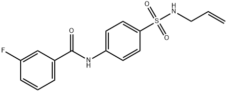 3-fluoro-N-[4-(prop-2-enylsulfamoyl)phenyl]benzamide Structure