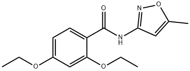 2,4-diethoxy-N-(5-methyl-1,2-oxazol-3-yl)benzamide 化学構造式