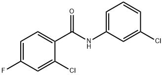 2-chloro-N-(3-chlorophenyl)-4-fluorobenzamide Structure