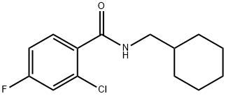 2-chloro-N-(cyclohexylmethyl)-4-fluorobenzamide 化学構造式