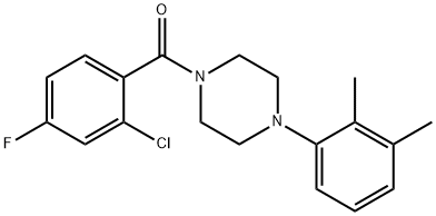 (2-chloro-4-fluorophenyl)-[4-(2,3-dimethylphenyl)piperazin-1-yl]methanone Structure