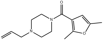 (2,5-dimethylfuran-3-yl)-(4-prop-2-enylpiperazin-1-yl)methanone 化学構造式