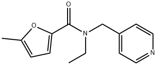 N-ethyl-5-methyl-N-(pyridin-4-ylmethyl)furan-2-carboxamide 化学構造式