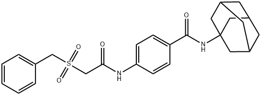 N-(1-adamantyl)-4-[(2-benzylsulfonylacetyl)amino]benzamide,886675-19-0,结构式