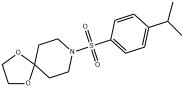 8-(4-propan-2-ylphenyl)sulfonyl-1,4-dioxa-8-azaspiro[4.5]decane 结构式