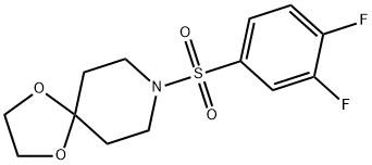 8-(3,4-difluorophenyl)sulfonyl-1,4-dioxa-8-azaspiro[4.5]decane 结构式