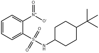 N-(4-tert-butylcyclohexyl)-2-nitrobenzenesulfonamide 化学構造式
