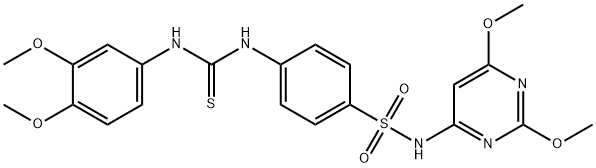 1-(3,4-dimethoxyphenyl)-3-[4-[(2,6-dimethoxypyrimidin-4-yl)sulfamoyl]phenyl]thiourea,888688-72-0,结构式