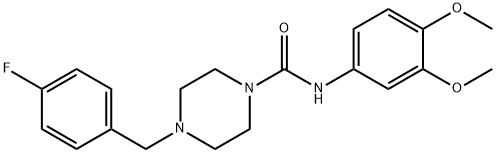 N-(3,4-dimethoxyphenyl)-4-[(4-fluorophenyl)methyl]piperazine-1-carboxamide Structure