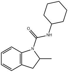 N-cyclohexyl-2-methyl-2,3-dihydroindole-1-carboxamide Structure