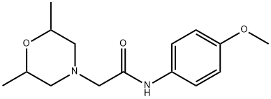 2-(2,6-dimethylmorpholin-4-yl)-N-(4-methoxyphenyl)acetamide Structure