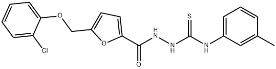 1-[[5-[(2-chlorophenoxy)methyl]furan-2-carbonyl]amino]-3-(3-methylphenyl)thiourea 化学構造式