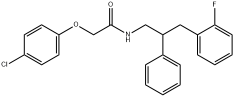 2-(4-chlorophenoxy)-N-[3-(2-fluorophenyl)-2-phenylpropyl]acetamide Structure