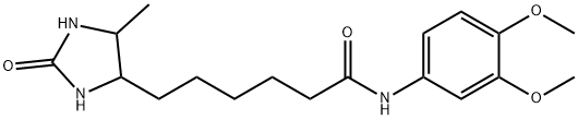 N-(3,4-dimethoxyphenyl)-6-(5-methyl-2-oxoimidazolidin-4-yl)hexanamide 结构式