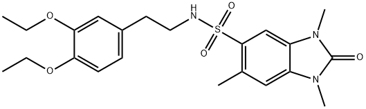 N-[2-(3,4-diethoxyphenyl)ethyl]-1,3,6-trimethyl-2-oxobenzimidazole-5-sulfonamide Structure
