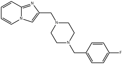 2-[[4-[(4-fluorophenyl)methyl]piperazin-1-yl]methyl]imidazo[1,2-a]pyridine Struktur