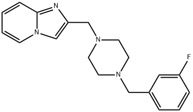 2-[[4-[(3-fluorophenyl)methyl]piperazin-1-yl]methyl]imidazo[1,2-a]pyridine Structure