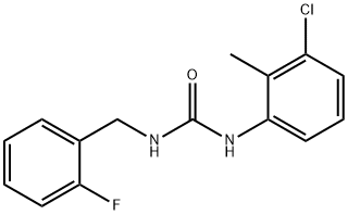 1-(3-chloro-2-methylphenyl)-3-[(2-fluorophenyl)methyl]urea 结构式