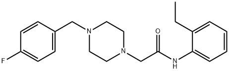 N-(2-ethylphenyl)-2-[4-[(4-fluorophenyl)methyl]piperazin-1-yl]acetamide Structure