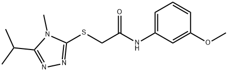 N-(3-methoxyphenyl)-2-[(4-methyl-5-propan-2-yl-1,2,4-triazol-3-yl)sulfanyl]acetamide Structure