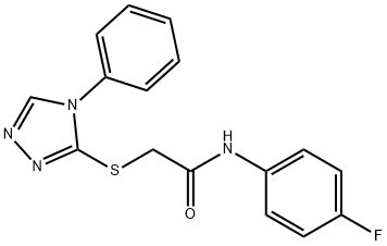 N-(4-fluorophenyl)-2-[(4-phenyl-1,2,4-triazol-3-yl)sulfanyl]acetamide Structure