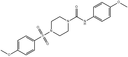 N-(4-methoxyphenyl)-4-(4-methoxyphenyl)sulfonylpiperazine-1-carboxamide Struktur