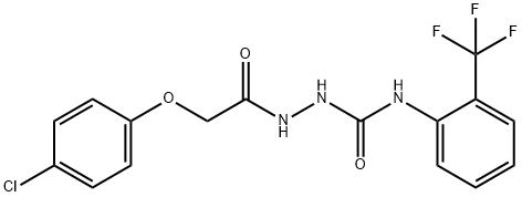 1-[[2-(4-chlorophenoxy)acetyl]amino]-3-[2-(trifluoromethyl)phenyl]urea Structure