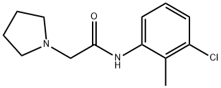 N-(3-chloro-2-methylphenyl)-2-pyrrolidin-1-ylacetamide Struktur