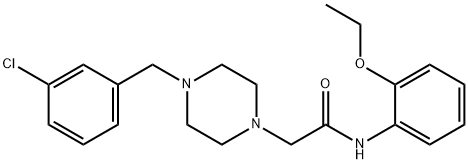 2-[4-[(3-chlorophenyl)methyl]piperazin-1-yl]-N-(2-ethoxyphenyl)acetamide Structure