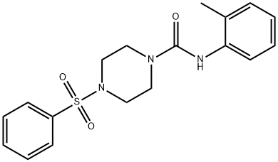 4-(benzenesulfonyl)-N-(2-methylphenyl)piperazine-1-carboxamide Structure