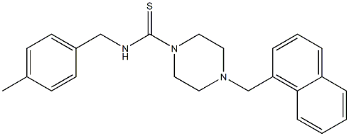 N-[(4-methylphenyl)methyl]-4-(naphthalen-1-ylmethyl)piperazine-1-carbothioamide Structure